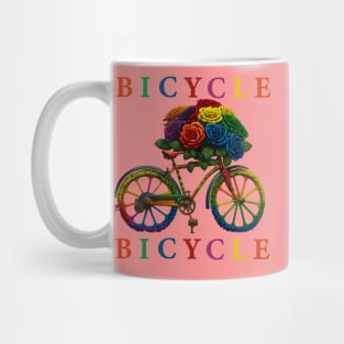 Floral Bicycle Art Mug